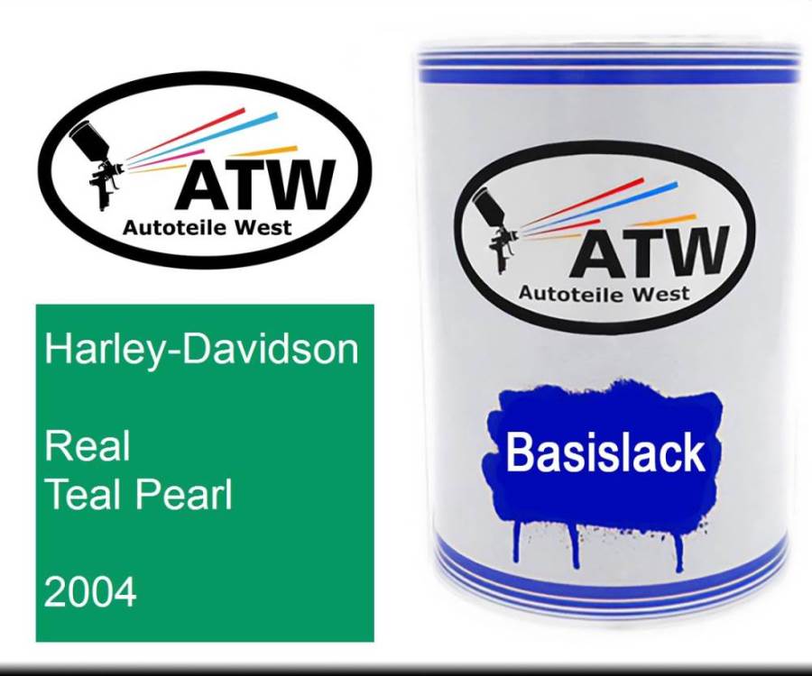 Harley-Davidson, Real Teal Pearl, 2004: 500ml Lackdose, von ATW Autoteile West.